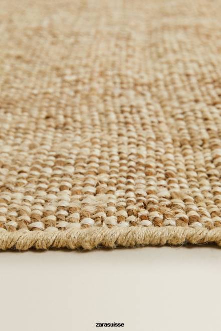 Zara accessoires P66V1647 unisexe tapis en jute. beige clair