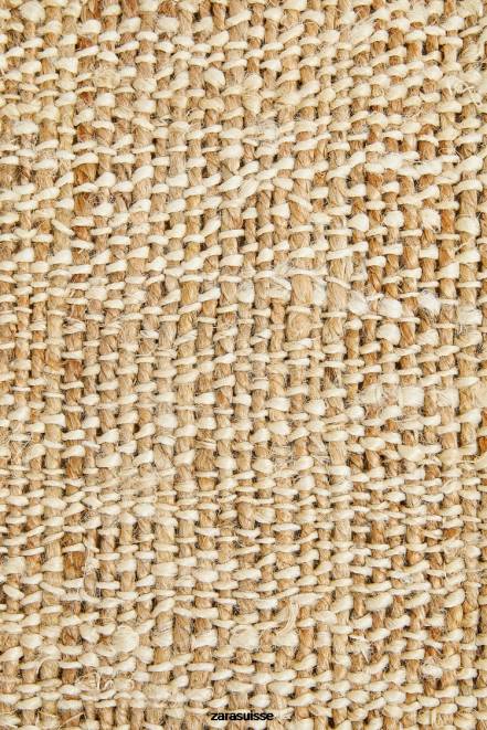 Zara accessoires P66V1647 unisexe tapis en jute. beige clair