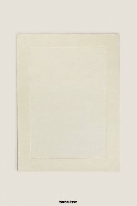 Zara accessoires P66V1652 unisexe tapis en laine blanc
