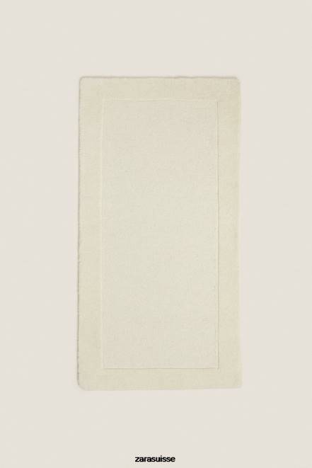Zara accessoires P66V1652 unisexe tapis en laine blanc