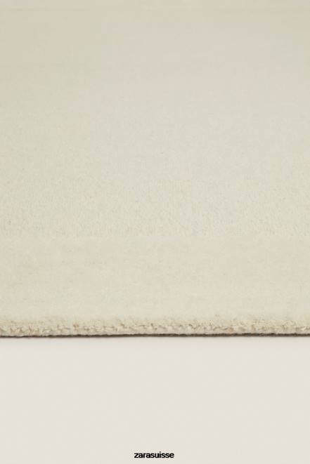 Zara accessoires P66V1652 unisexe tapis en laine blanc