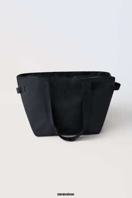 Zara accessoires P66V1527 enfants cabas avec sac intérieur noir