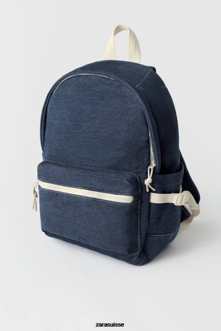Zara accessoires P66V1533 enfants Sac à dos en jean Un jean bleu