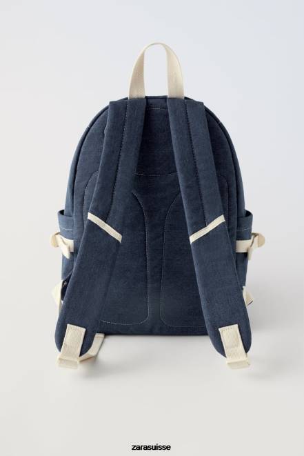 Zara accessoires P66V1533 enfants Sac à dos en jean Un jean bleu