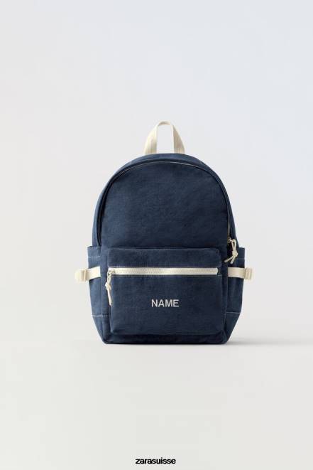 Zara accessoires P66V1533 enfants Sac à dos en jean Un jean bleu