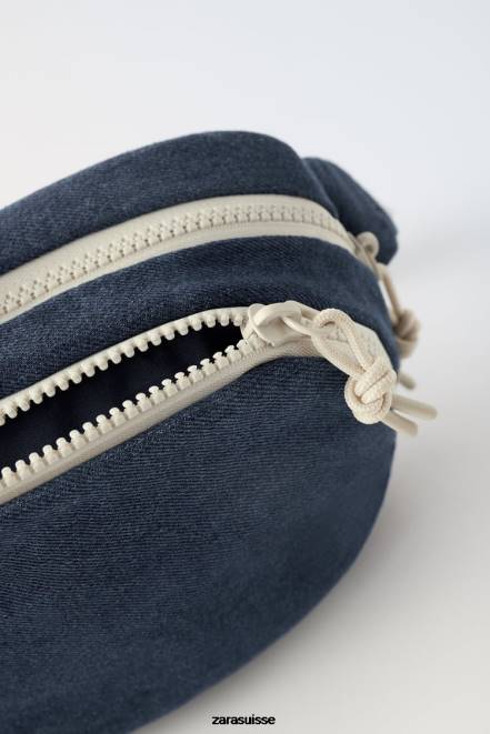 Zara accessoires P66V1534 enfants sac banane en jean Un jean bleu