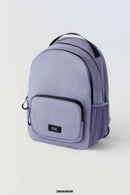 Zara accessoires P66V1536 enfants sac à dos d'école bleu