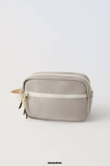 Zara accessoires P66V1544 enfants trousse de toilette rétro brun sable