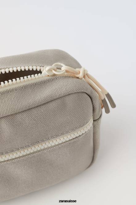 Zara accessoires P66V1544 enfants trousse de toilette rétro brun sable