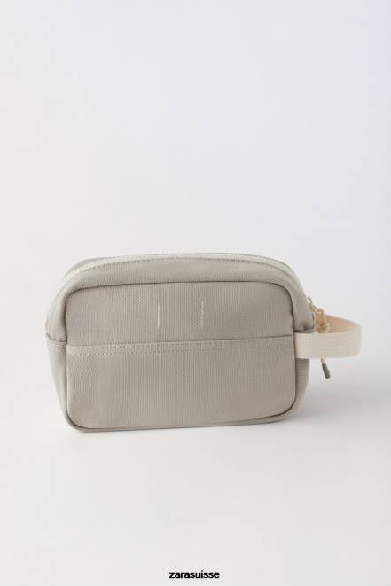 Zara accessoires P66V1544 enfants trousse de toilette rétro brun sable