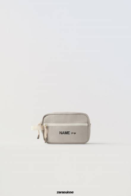 Zara accessoires P66V1544 enfants trousse de toilette rétro brun sable