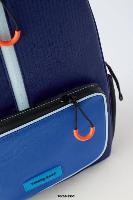 Zara accessoires P66V1545 enfants sac à dos d'école bleu