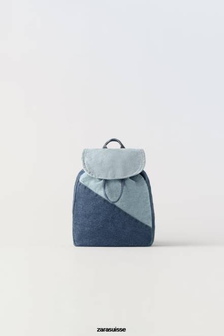 Zara accessoires P66V1553 enfants Sac à dos en jean bleu