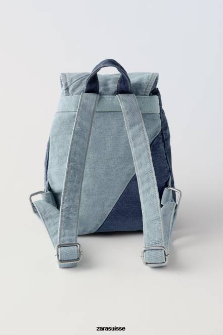 Zara accessoires P66V1553 enfants Sac à dos en jean bleu