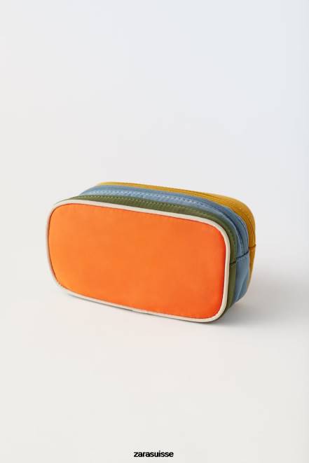 Zara accessoires P66V1557 enfants pochette matelassée multicolore orange