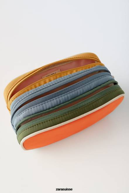 Zara accessoires P66V1557 enfants pochette matelassée multicolore orange