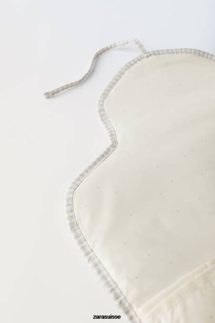 Zara accessoires P66V1568 enfants paquet de sacs de maternité à carreaux vichy blanc cassé