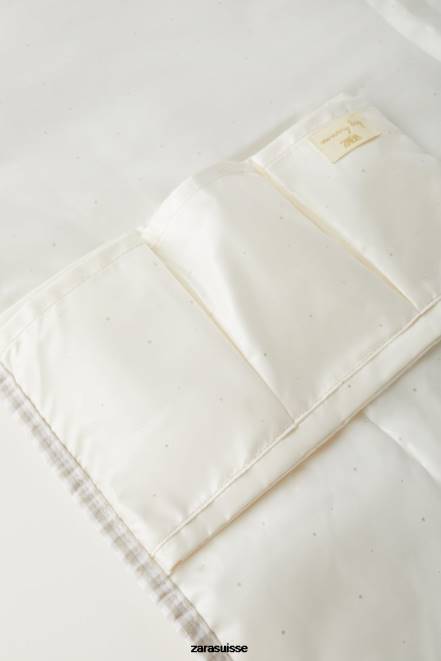 Zara accessoires P66V1568 enfants paquet de sacs de maternité à carreaux vichy blanc cassé