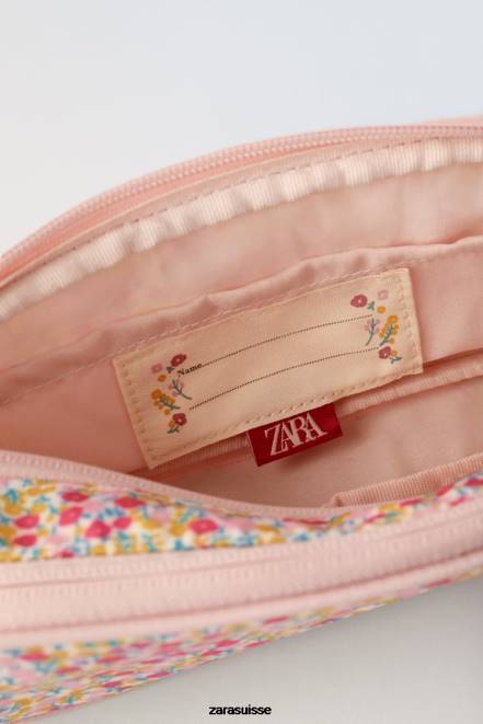 Zara accessoires P66V1569 enfants pochette fleurie rose