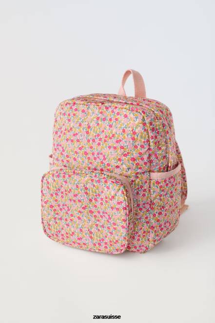 Zara accessoires P66V1570 enfants sac à dos fleuri rose