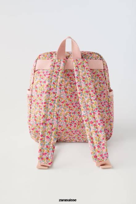 Zara accessoires P66V1570 enfants sac à dos fleuri rose
