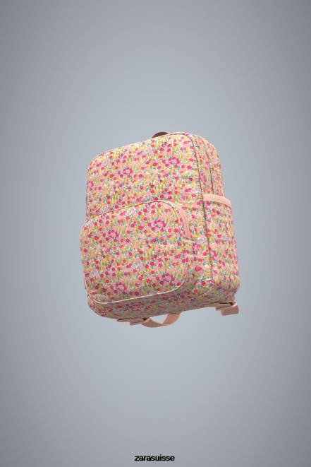 Zara accessoires P66V1570 enfants sac à dos fleuri rose