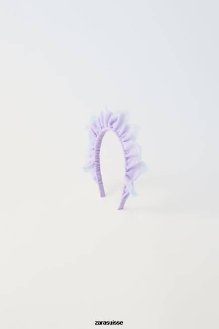 Zara accessoires P66V1610 enfants bandeau de costume en tulle mauve
