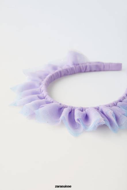 Zara accessoires P66V1610 enfants bandeau de costume en tulle mauve