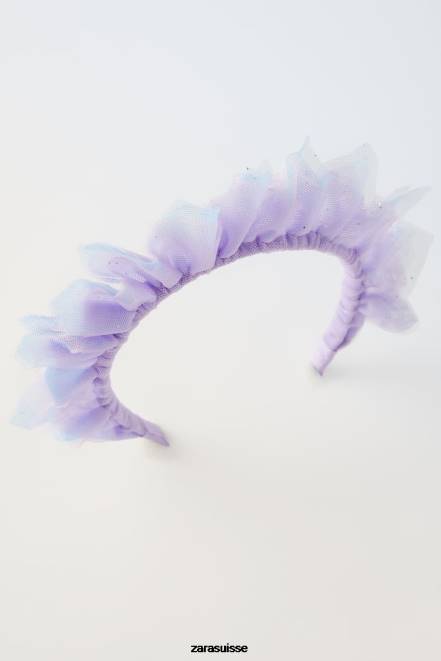 Zara accessoires P66V1610 enfants bandeau de costume en tulle mauve