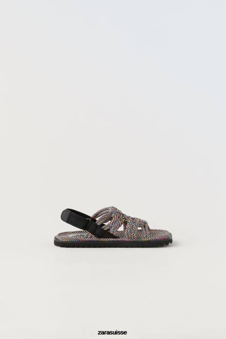 Zara chaussure P66V1603 enfants sandales à lacets multicolore