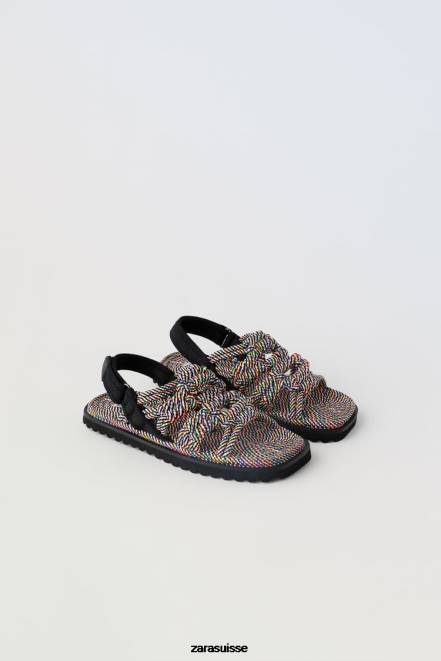 Zara chaussure P66V1603 enfants sandales à lacets multicolore