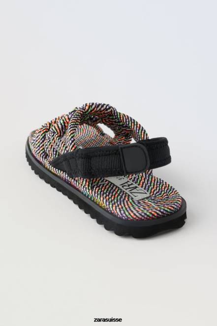 Zara chaussure P66V1603 enfants sandales à lacets multicolore