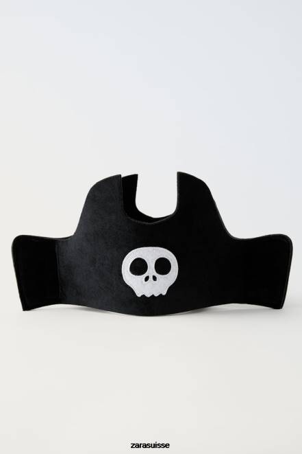 Zara vêtements P66V1602 enfants chapeau de pirate noir