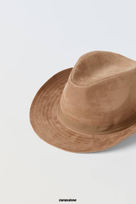 Zara vêtements P66V1613 enfants chapeau de cowboy cuir