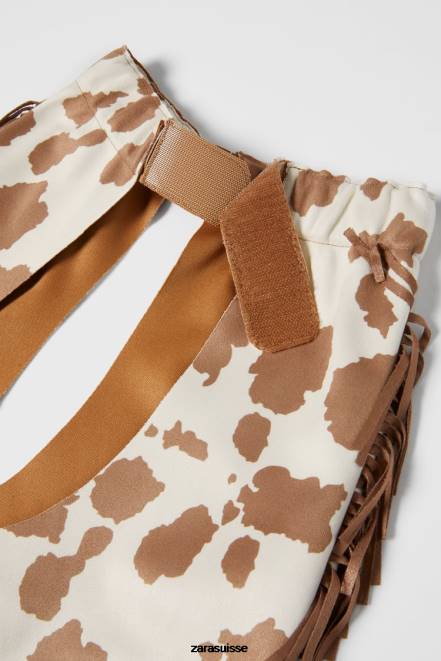 Zara vêtements P66V1614 enfants costume de cow-boy brun