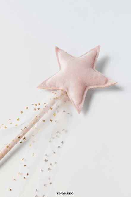 Zara vêtements P66V1622 enfants baguette étoile de costume en tulle chatoyant rose