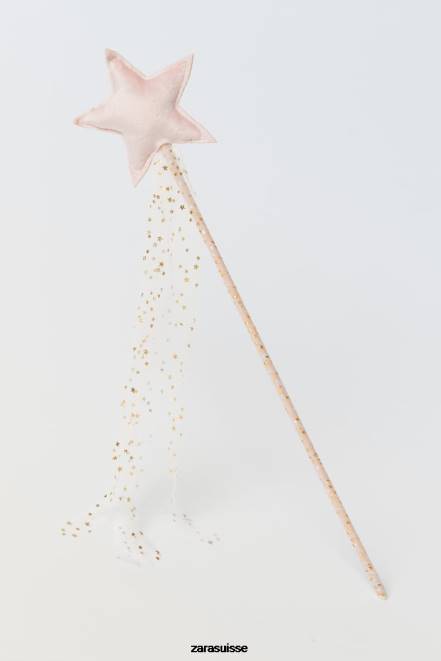 Zara vêtements P66V1622 enfants baguette étoile de costume en tulle chatoyant rose