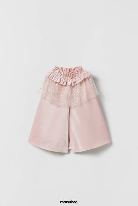 Zara vêtements P66V1624 enfants cape de costume de princesse bébé/ tulle rose