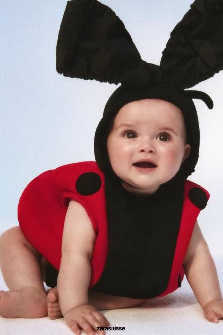 Zara vêtements P66V1625 enfants déguisement bébé/coccinelle rouge