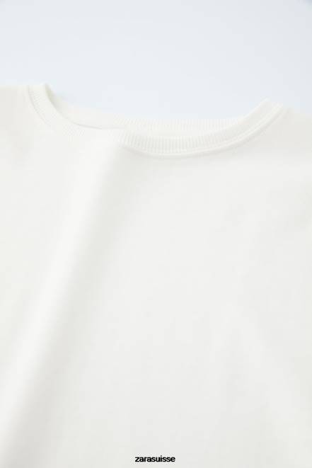 Zara vêtements P66V1526 enfants t-shirt simple blanc
