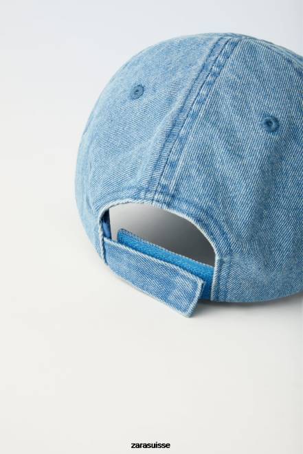 Zara vêtements P66V1532 enfants casquette en jean bleu