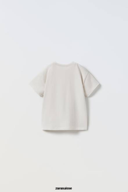 Zara vêtements P66V1572 enfants t-shirt simple pierre