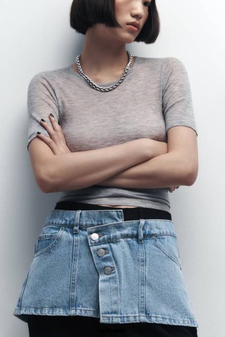 Zara accessoires P66V768 femmes ceinture en jean bleu