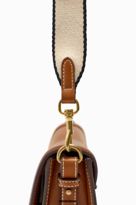 Zara accessoires P66V752 femmes sac bandoulière à surpiqûres original