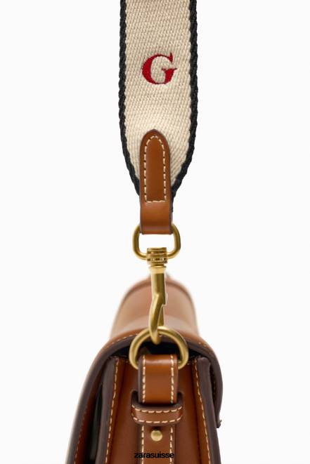 Zara accessoires P66V752 femmes sac bandoulière à surpiqûres original