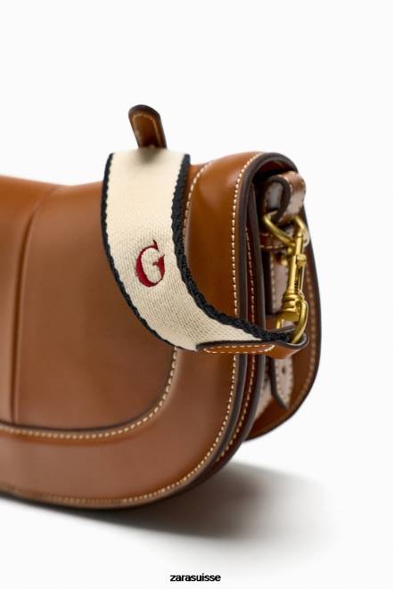 Zara accessoires P66V752 femmes sac bandoulière à surpiqûres original