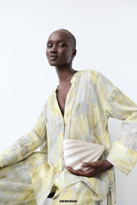 Zara accessoires P66V755 femmes sac boîte à fausses perles blanc