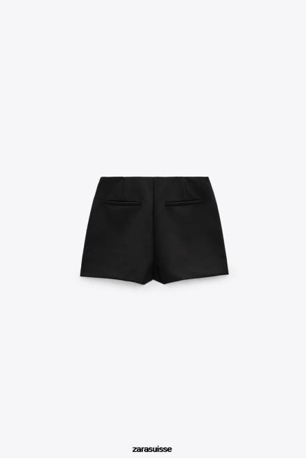 Zara vêtements P66V544 femmes jupe-short noir