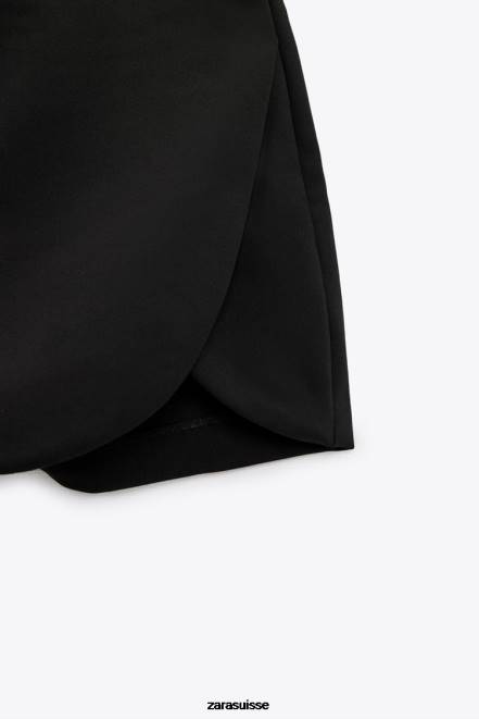 Zara vêtements P66V544 femmes jupe-short noir