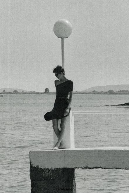 Zara vêtements P66V705 femmes jupe mi-longue avec fronces bleu canard